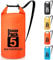 Invool Sac étanche 5 L/10 L/20 L/30 L avec bandoulière réglable pour randonnée, natation, rafting, surf, cyclisme, camping, pêche, Orange, 5 l, Organiseur de sac