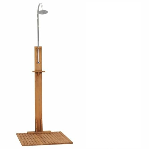 BULANED Gartendusche, Dusche Für Garten, Outdoor Shower, Garten Dusche, Außen Dusche, 75x75x210 cm Massivholz Teak