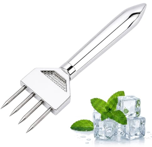 Eispickel aus Edelstahl, Eishacker, Professioneller Manueller Vollmetall-Eisbrecher in Lebensmittelqualität Für Küche, Bar, Restaurant(A)