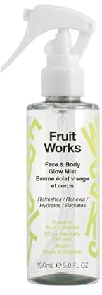 Fruit Works - Refreshing Face & Body Glow Mist Fragrance Spray 150ml - Essential Oils - Vegan - Made In England