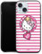 DeinDesign Silikon Hülle kompatibel mit Apple iPhone 15 Case schwarz Handyhülle Hanami Hello Kitty Offizielles Lizenzprodukt