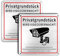 TAKULA Schild Videoüberwachung Privatgrundstück,15 * 15CM Schilder Videoüberwachung mit DSGVO-Hinweis,Warnschilder mit Selbstklebenden und 4 Gebohrten Löchern(Pack of 2)