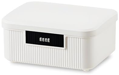 Boite de Rangement Medicament, 9 L Mot de passe double couche mini coffre fort, boîte à médicaments verrouillée pour la cuisine, l'école et le bureau