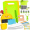 Lttorjf Lot de 27 Pièces Couteau De Cuisine pour Enfants, Montessori Enfants pour Couteaux et Ustensiles Cuisine, Enfants Cadeau de d'anniversaire Parfait pour Les Cuisine Enfants de 2 Ans et Plus