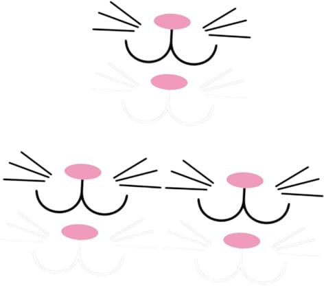 PartyKindom 6 Stück Motorhaubenaufkleber Autoaufkleber Kaninchenaufkleber Autokaninchenaufkleber Autodekor Autoaufkleber Autoreflexionsaufkleber Autoaufkleber Autoaufkleber