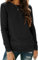 TrendiMax Damen Langarmshirt Lässiges Basic T-Shirt Einfarbig Langarm Oberteile Tunkia Tops Casual Bluse Rundhals Tee Shirt (XL, Schwarz)