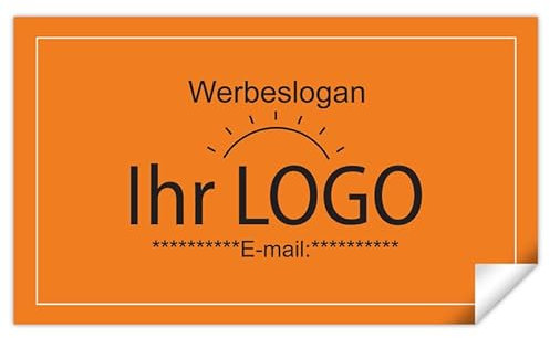 CUSMIZ Logo Sticker - Aufkleber Selbst Gestalten, Personalisierte Aufkleber für Firmenlogos, Hochzeiten, Partys, Festivals, 100 Stk Aufkleber in verschiedenen Formen und Größen - Rechteckig