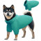 TOPSOSO Hundemantel Elastisch Bequem Hunde-Fleeceweste Weiche Wärme Winterjacke für Hunde Reißverschluss Reflektierender D-Ring Hundejacke mit Ärmeln Geeignet für Mittlere Katzen und Hunde(Grün XL)