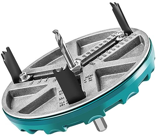 Einstellbare Lochsäge, einstellbare Lochsäge 45-130 mm Schneiddurchmesser Multifunktionslochschneider mit skalieren verstellbarer Stanzsäge runde Lochöffner für Bohrlöcher, Bohrlochschneider