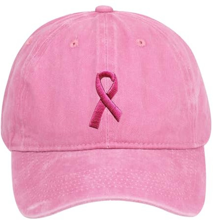 NaLatia 2024 Cancer du Sein Octobre Rose Chapeau, Ruban Rose de Sensibilisation au Cancer du Sein d'Octobre Casquette de baseball, Hip Hop Chapeaux pour Homme et Femme