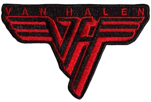 Van Halen Fabric Logo Iron-on Patches (One Size) (Black, Red)