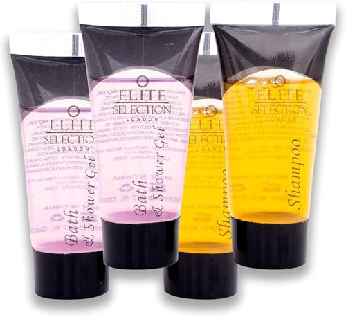 Moisturising Shampoo and Refreshing Bath & Shower Gel for Body Wash 20ml Tubes - Pack of 50 - Elite