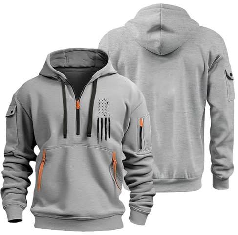 TIMELYE Black Friday Angebote 2024 Sweatshirt Herren Ohne Kapuze Größe Hoodies Herren Rückenprint Hoodie Outdoor Herren Casual Cool Roter Kapuzenpullover Herren Weinroter(1-Light Gray,XL)