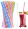 FORYNXHWIN 100 Stück Wiederverwendbare Strohhalme, Strohhalme Plastik mit Strohhalmbürste, Wiederverwendbar, Verdickte Harte Strohhalme für Milchtee, Smoothies, Säfte, Getränke, Cocktails