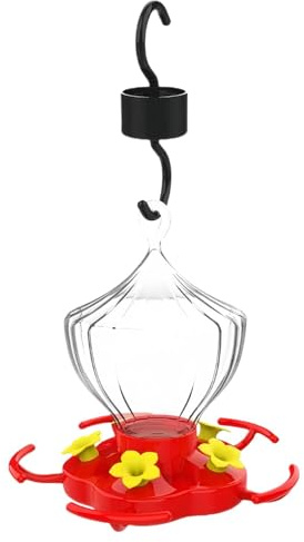 Hummingbird -Feeder für Outdoors, Hummingbird Feeder - Wildbird -Feeder mit 16 Unzen breite 5 Blütenfütterungsanschlüsse - eingebaute Ameisenschutz und Bienenresistente Design, Wasserbehälter für Baum