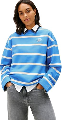 Tommy Hilfiger Damen Th Script Mdrn Terry Swtshrt Ww0ww48431 Pullover-Sweatshirt (1er Pack)