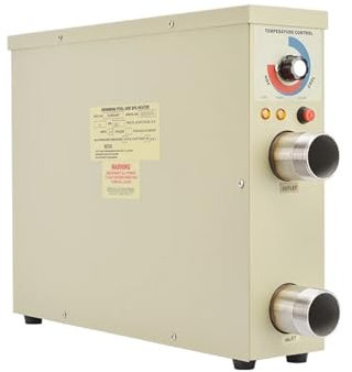 OUHFCASN Pompa di Calore elettrica Portatile da 9 kW for Piscina con Controllo termostatico, scaldabagno for Piscina, vasche da Bagno, Spa e Relax Riscaldamento efficiente(380,18kw)