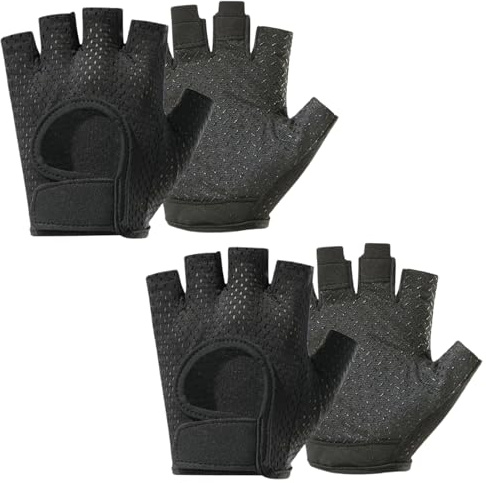 KEYRI 2 Paar Trainingshandschuhe für Damen und Herren, Atmungsaktiv Fitness Handschuhe Gym Handschuhe Sporthandschuhe für Krafttraining Radfahren Gym Übung Bodybuilding Gewichtheben
