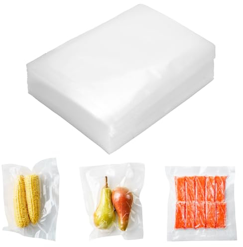 LIUCONGBD Vacuum Food Sealer Bags, 100PCS Commercial Grade Textured 15x20cm | BPA Free, Heavy Duty Thick Embossed, Long Term Preservation, Freezing & Microwaving, Great for Sous Vide PreCut Cooking