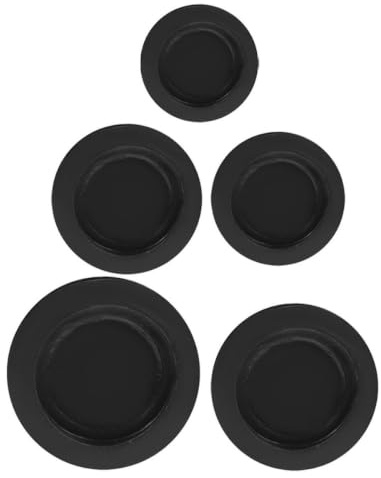 Gipsfigur Stecker aus Gummi, Schwarz, 5 Stück für Sparschweine | Rund, Ebenmäßig und Angenehm, Zuverlässig Wiederverwendbar, Einfache Montage, ohne Werkzeug, für Sparschweine