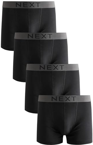 NEXT Herren Boxershorts aus Baumwolle 10er-Pack, 4er-Pack