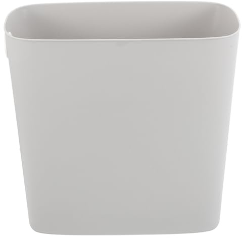 SEWACC Kitchen Bin Garbage Container Plastic Waste Basket for Narrow Spaces Home Bedroom Bathroom, 1pcs Warm Grey Nordic Style Trash Can