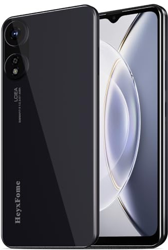 HeyxFome H1 Opened phone, 2025 4G SIM Free Unlocked Mobile Phones, Dual SIM Face Unlock, 6.5” HD+ Screen Smart Phone, 16GB Octa-core, 2GB RAM Android 10 Phone, 16MP Smartphone for UK (Black)