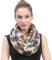 Lina & Lily Damen Loop Schal Schlauchschal mit Totenkopf-Motiv 'Day of the Dead' (Beige)