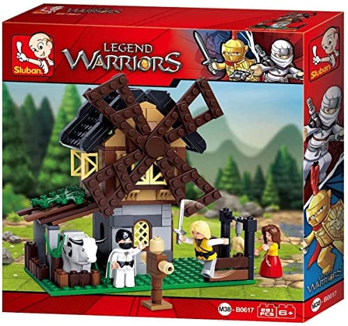 Sluban Klemmbausteine Sluban_M38-B0617 Klemmbausteine Sluban SL95387, Windmühle (617 Teile) [M38-B0617], Spielset, Klemmbausteine, Mittelalter, mit Spielfigur, Verschiedenes, merhfarbig