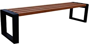 Primario Grande Gartenbank, Parkbank - Gartenmöbel, Outdoor Bank mit 350kg Tragfähigkeit - Sitzbank Holz Wetterfeste (Grande-BO, Palisander, 175cm - Sitzlänge, CE)