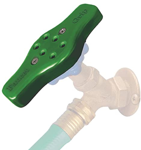 Faucet Grip Outdoor Faucet Water Spigot Handle, 1 Pack - Attaches to Most Round or Oval Handles Only - Provides a Firm Grip & Leverage to Turn Your Outdoor Faucet Handle On/Off - Hardware Included