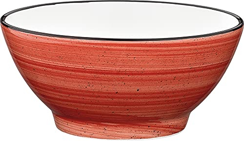 Bonna Premium Porcelain APSRIT12AKS Aura Passion Bowl Suppenschüssel, Napf, Terrine, Schale, 12cm, 290ml, Porzellan, rot, 1 Stück