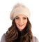 VIVISENCE Winter Baskenmütze Mit Bommel Für Damen Klassischem Herbst Frauen Mütze Schnitt Warmem Garn Mit Wollezusatz Eleganter Wintermütze Ideal Für Kalte Wintertage Modell 7035, Beige,Einheitsgröße