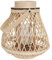 TOPBATHY Gartenlaterne Gewebte Laterne Kerzenhalter Rustikale H?ngende Kerzenhalter Teelicht Votive Kandelstick Indoor Outdoor Licht für Garten Rustikale Rattan Box Laterne Rattan Boho Gartendeko