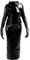 Rubberfashion Sexy Lack Damen Kleid lang - glänzendes Partykleid Langarm mit Langen Handschuhen Clubware Lack schwarz M