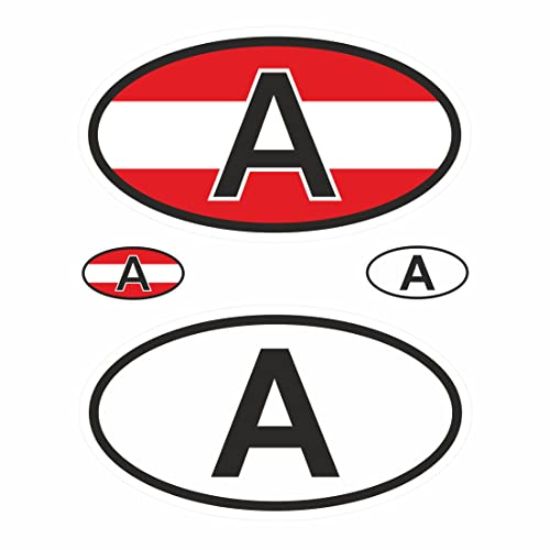 BIKE-label Länderkennzeichen Aufkleber 2D Österreich für Auto Motorrad Tür Camper Sticker X400007