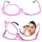 Occhiali da lettura per trucco da donna,Occhiali da Trucco Donne portatili rotanti e pieghevoli Ingrandisci,Occhiali per il Make up con Lente Reversibilem,Occhiale Monolente per il Trucco,+2.0