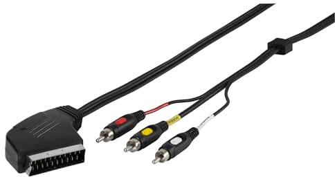 Vivanco 5m Adapter-Kabel Scart 3x Cinch Composite Audio Video IN/OUT Umschalter