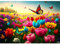 HUADADA Jigsaw Puzzles for Adults 1000 Piece Jigsaw Puzzles for Adult,JigsawPuzzle 1000 Pieces for Adults Challenging Puzzle Games，Flowers and Butterflies