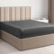 Spannbettlaken 200x200cm aus 100% Baumwolle - Bettlaken 200x200 für Matratzen bis zu 30 cm Höhe - Premium Bettwäsche aus 400 Fadenzahl Baumwolle - Einzelpackung Spannbetttuch 200x200 - Dunkelgrau