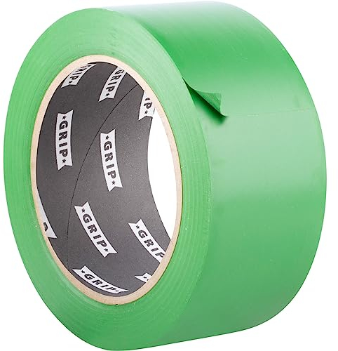 GRIP Eventbasics PVC Klebeband grün, 50 mm x 33 m, selbstklebendes PVC Band GT 802, matt, extrem elastisch und dehnbar, hoch reißfest, wasserfest
