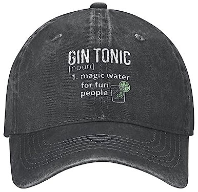 KWQDOZF Lustige Kappe Gin Tonic Magic Water für lustige Leute Hut für Frauen Baseballmütze Grafikhut