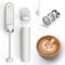Subminimal Performance Milk Foamer - NanoFoamer Lithium Handheld Frother - Rechargeable, Dual-Speed Microfoamer - Microfoamed in 30 Seconds - Barista-Style Coffee Drinks at Home, White Special Edition
