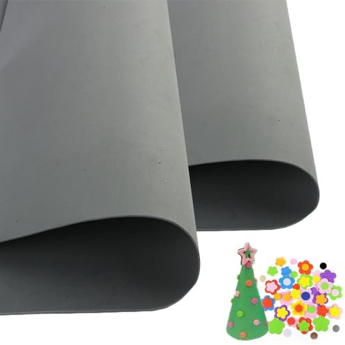 EVA-Schaumstoff, für Cosplay, 1 mm dick, 50 cm x 50 cm, Grau, 10 Stück
