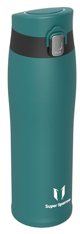 Super Sparrow Gourde Isotherme - INOX Bouteille Isotherme - 350ml - Mug Isotherme Étanche - Gourde Enfant sans BPA - Comprend 2 Couvercles avec Paille et Couvercle Sport