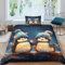 Niedlicher Pinguin 3D Print Kinder Betten Set Bettwäsche Set,Microfaser Bettbezüge, Himmlische Qualität Bettbezug Mit Kissenbezug Teilig Single（135x200cm）