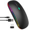 Yollo Wireless Silent Mouse, USB Laptop PC Cordless Rechargeable Slim Mice, 10m Remote Range,1600 DPI 6 Adjustment Levels Noiseless Mini Mouse,Home & Office for Windows