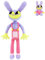 YOUYIKE The Digital Circus Plush, 42cm Amazing Jax Kuscheltier, Osterhase Plüschtier, Zirkus Plushie Ostern Weihnachts Valentinstag Geburtstagsgeschenke für Jungen Mädchen
