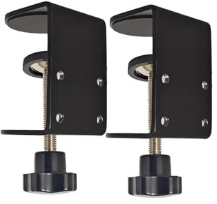 Jhanw Kleine C-Klemmen, 5,1 cm mit 4 kleinen Löchern auf der Rückseite, 2 Stück, verstellbare Schreibtisch-C-Klemme für Bereich 1 cm ~ 5,1 cm, vielseitige Klemme für Bremse, Teilemontage, Befestigung,