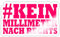 Spreadshirt Kein Millimeter Nach Recht Anti Rassismus Sticker, max. 10 x 10 cm, 10 x 10 cm, Weiß glänzend